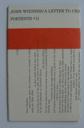 Item #1020 A Letter to Charles Olson. John Wieners
