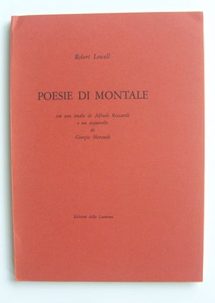 Item #1025 Poesie di Montale; con uno studio di Alfredo Rizzardi e un acquerello di Giorgio...