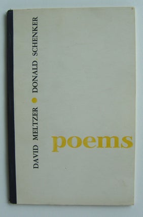 Item #1036 Poems. David Meltzer, Donald Schenker