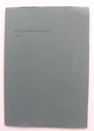 Item #1232 Five Cummington Poems. Cummington Press, William Bronk, Samuel French Morse, Harry...