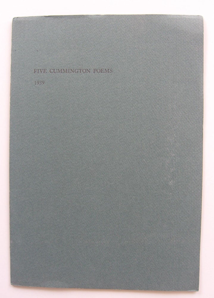Item #1232 Five Cummington Poems. Cummington Press, William Bronk, Samuel French Morse, Harry Duncan, Jane Ward.