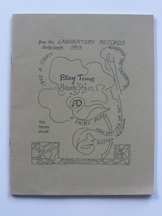 Item #1262 Play Time Pseudo Stein. From the Laboratory Records Notebook 1953. Robert Duncan
