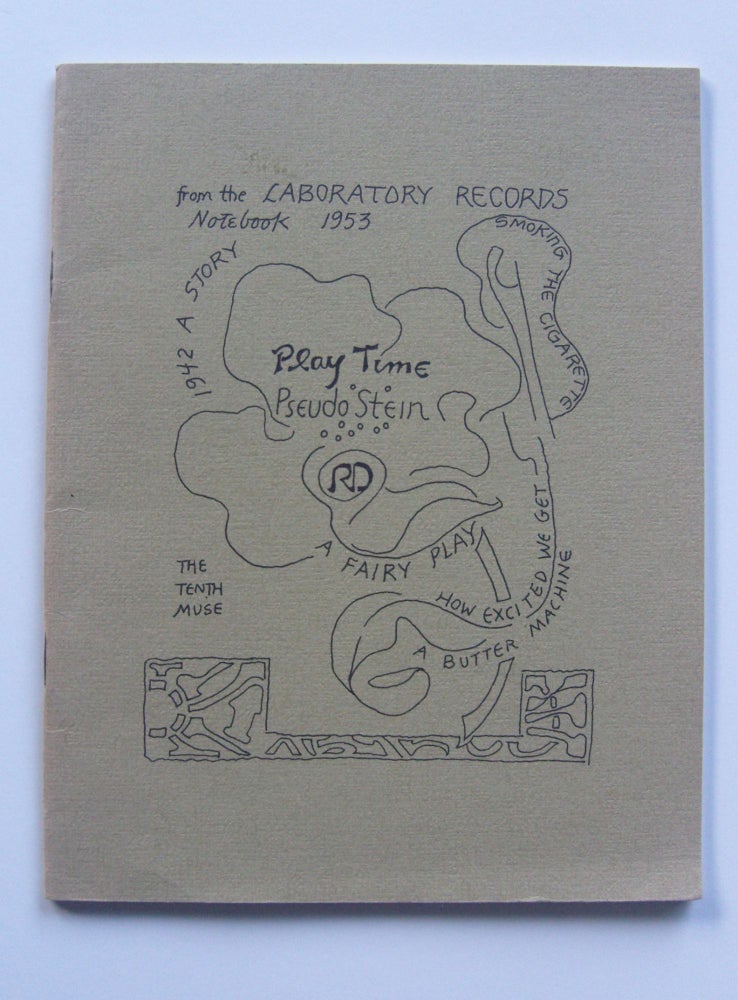 Item #1262 Play Time Pseudo Stein. From the Laboratory Records Notebook 1953. Robert Duncan.
