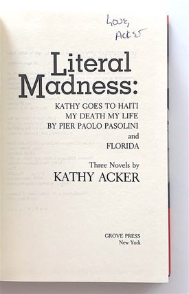 Literal Madness [first edition, signed]
