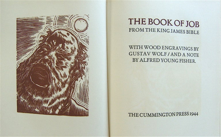 Item #1600 The Book of Job. From the King James Bible. Cummington Press.