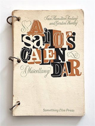 Item #1730 A Sailor's Calendar. Ian Hamilton FINLAY, Gordon Huntly
