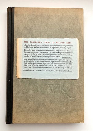 The Collected Poems of Weldon Kees [first edition, one of 200 copies]
