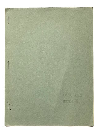 Item #1841 Book One. Ann Lauterbach