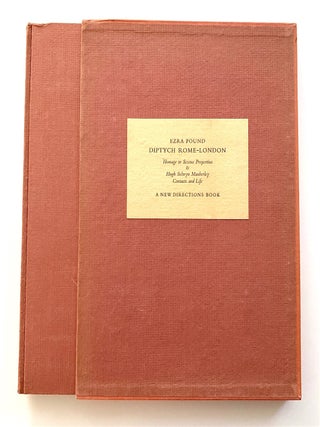 Item #1848 Diptych Rome-London. Homage to Sextus Propertius & Hugh Selwyn Mauberley; Contacts and...