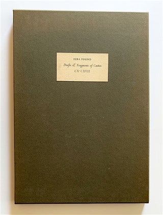 Item #1850 Drafts & Fragments of Cantos CX - CXVII. Ezra Pound