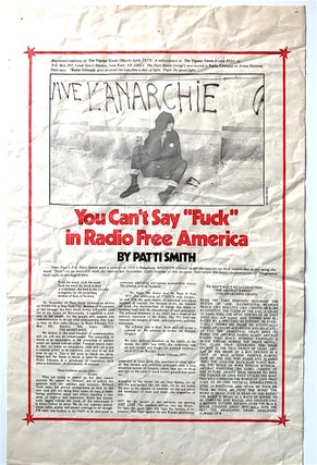 Item #1921 You Can’t Say "Fuck" in Radio Free America. Patti Smith