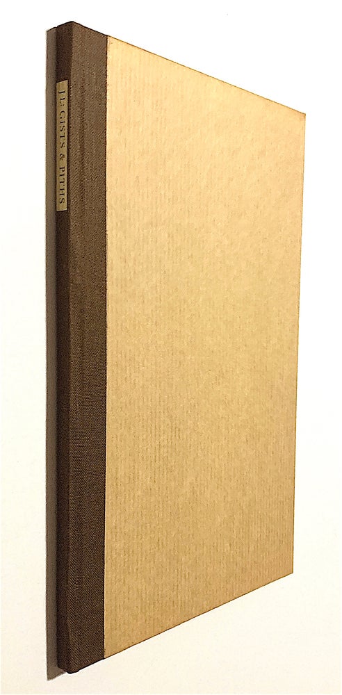 Item #2074 Gists & Piths. A Memoir of Ezra Pound. Ezra Pound, James Laughlin.
