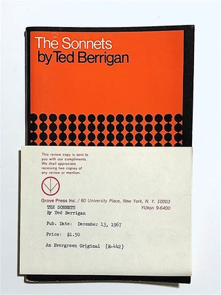 Item #2097 The Sonnets. Ted Berrigan