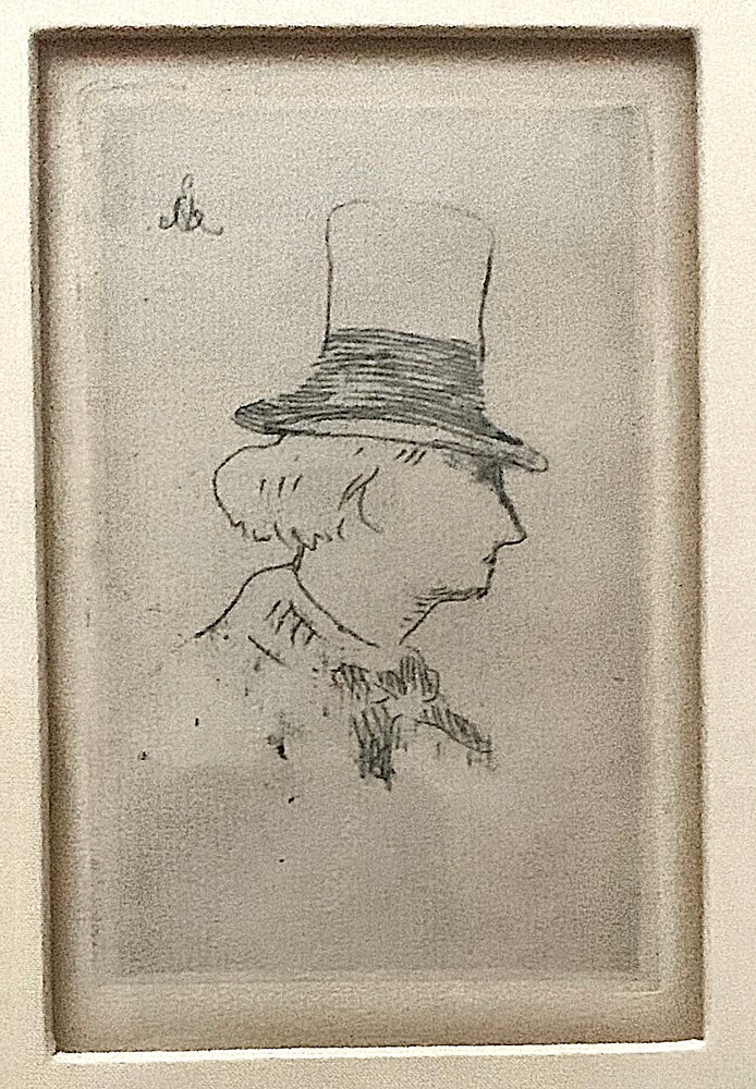 Item #2218 Baudelaire de profile en chapeau. Charles Baudelaire, Edouard Manet.