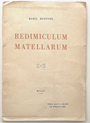 Item #2232 Redimiculum Matellarum. Basil Bunting