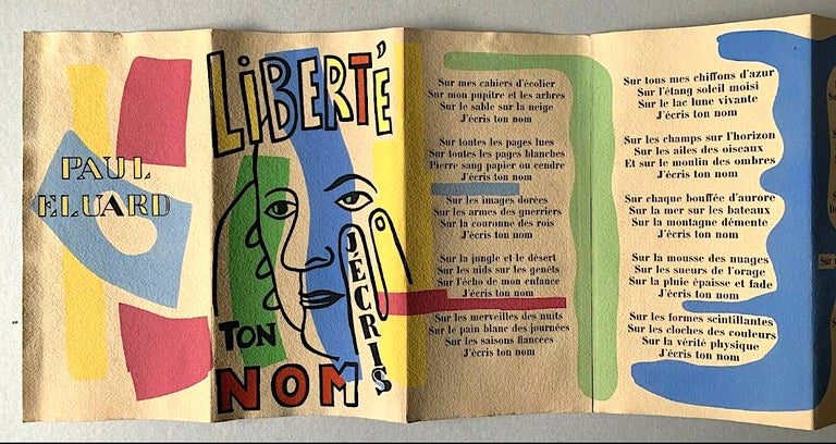 Item #2243 Liberté, j'écris ton nom. Paul Eluard, ill Fernand Léger.
