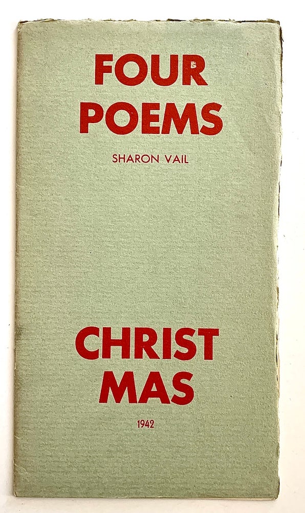 Item #2249 Four Poems. Black Sun Press, Sharon Vail.