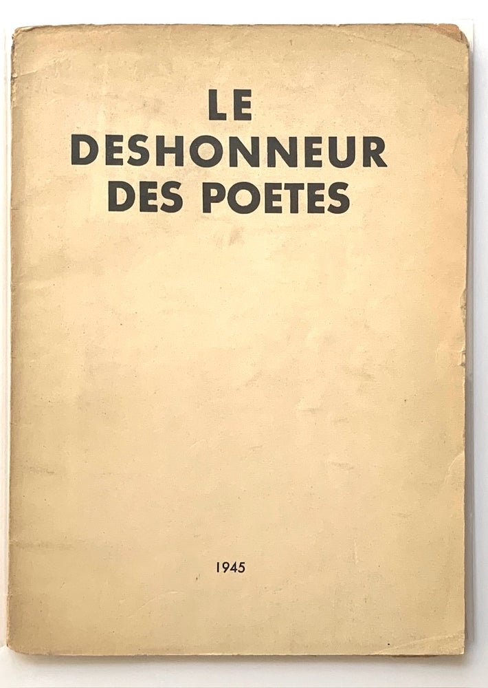 Item #2305 Le Déshonneur des Poetes. Benjamin Peret.