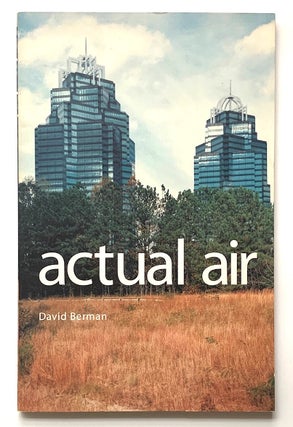 Item #2315 Actual Air [first edition]. David Berman