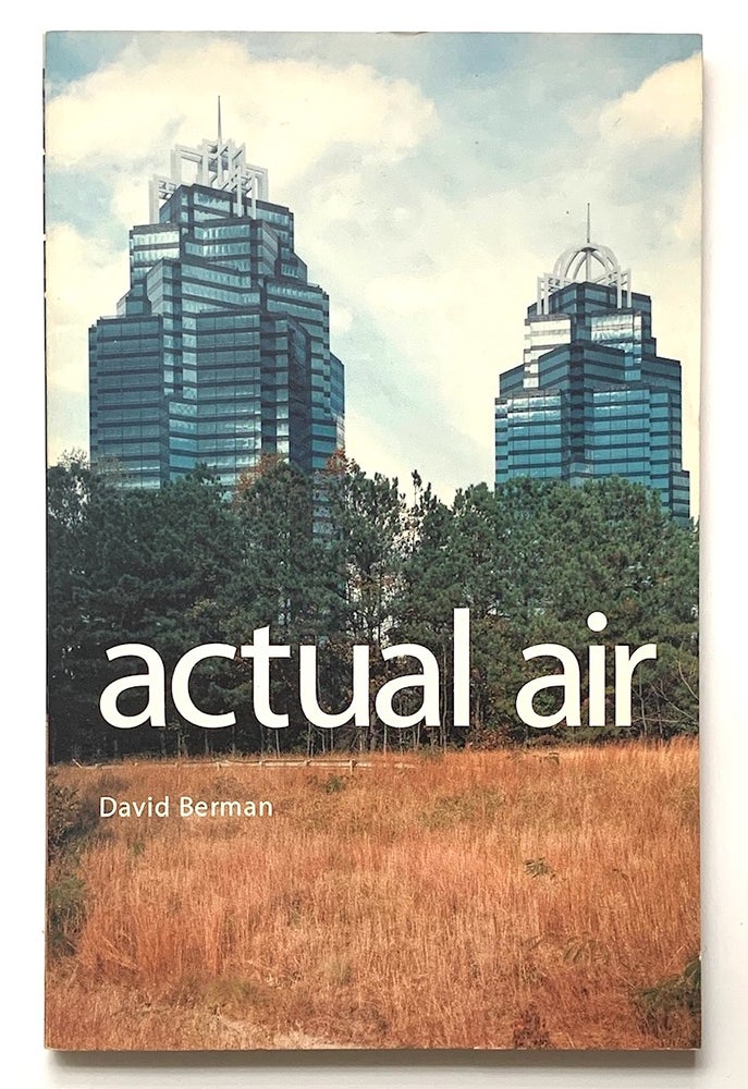Item #2315 Actual Air [first edition]. David Berman.
