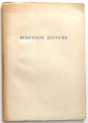 Item #2322 Ave Vale. Robinson Jeffers