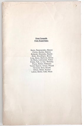 Item #2352 Forty Found Fakes 1976-1978. Ernst Caramelle