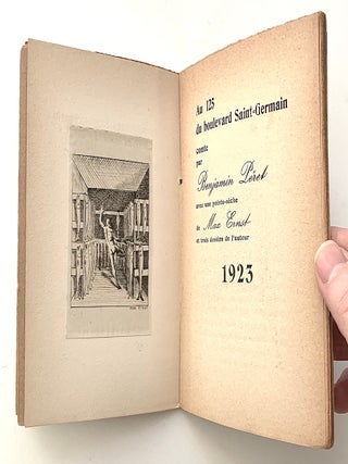 Au 125 du Boulevard Saint-Germain. Conte par Benjamin Péret, avec une pointe-sèche de Max Ernst et trois dessins de l’auteur