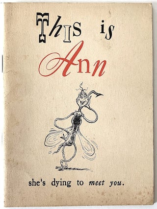 Item #2404 This is Ann. Theodor Seuss Geisel, ill., Munro Leaf