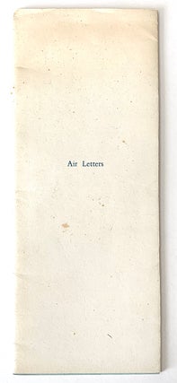 Item #2411 Air Letters. Ian Hamilton Finlay