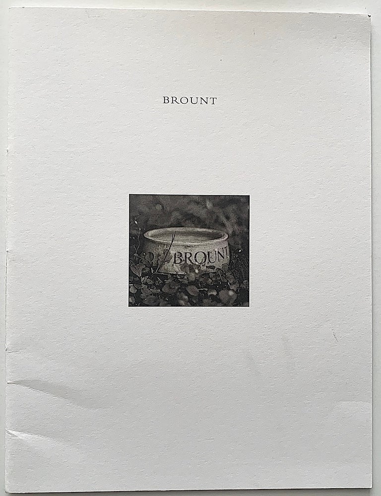 Item #2420 Brount. An Idyll. Ian Hamilton Finlay, Robin Gillanders.