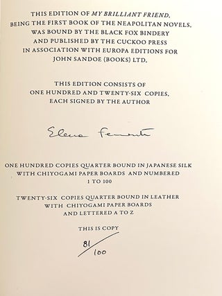 My Brilliant Friend [signed, limited edition]