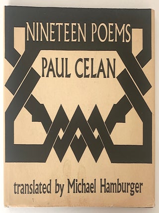 Item #2548 Nineteen Poems. Paul. Michael Hamburger Celan, trans