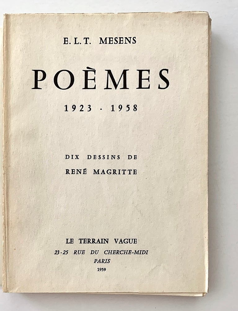 Item #2577 Po&egrave;mes 1923-1958. Dix dessins de Ren&eacute; Magritte. Mesens, douard, &eacute;on, h&eacute;odore.