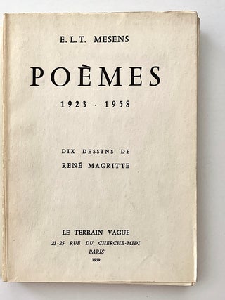 Po&egrave;mes 1923-1958. Dix dessins de Ren&eacute; Magritte. Mesens, douard, &eacute;on, h&eacute;odore.