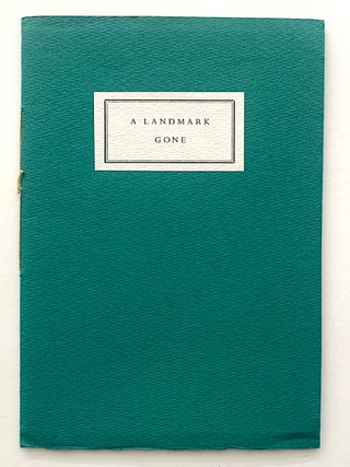 Item #2598 A Landmark Gone. Lawrence Durrell