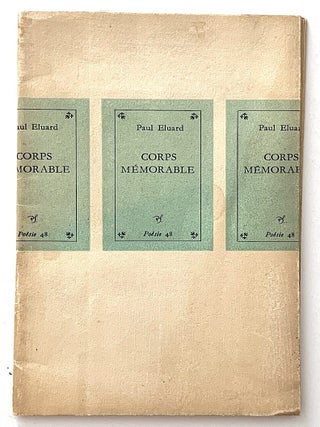 Item #2616 Corps Memorable. Paul Eluard