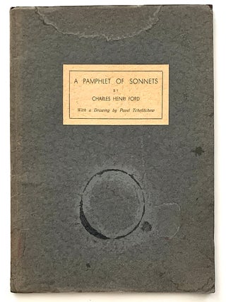 Item #2617 A Pamphlet of Sonnets. Charles Henri Ford