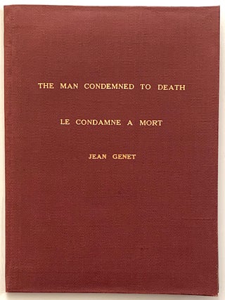 Item #2618 The Man Condemned to Death. Le Condamne a Mort. Jean Genet, Alan Marlowe Diane di...