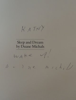 Sleep and Dream [first edition, inscribed]