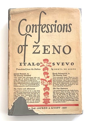 Item #642 Confessions of Zeno [first American edition]. Italo Svevo