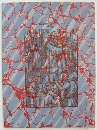 Item #860 The Martyrdom of Bishop Farrar. Ted Hughes